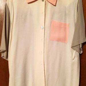 Beige/Green/Orange Short Set